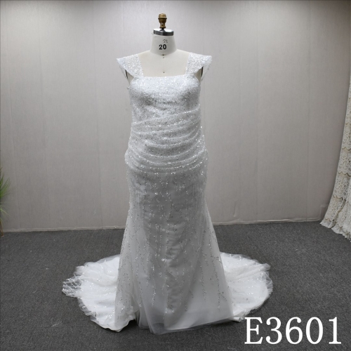 Fashion Detachable Straps Large Size Sheath Mermaid High Quality Wedding Dress