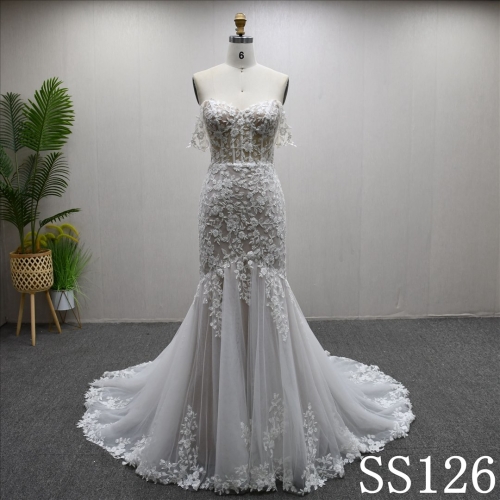 2025 Illusion Sweetheart Neck High-end customization Sheath Mermaid Bridal Dress