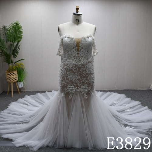 Hot Selling Sweetheart Neck Mermaid Dress with Lace Wedding Dress
