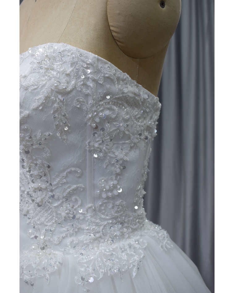 2020 new collection princess style wedding dress with cap sleeves bridal gown