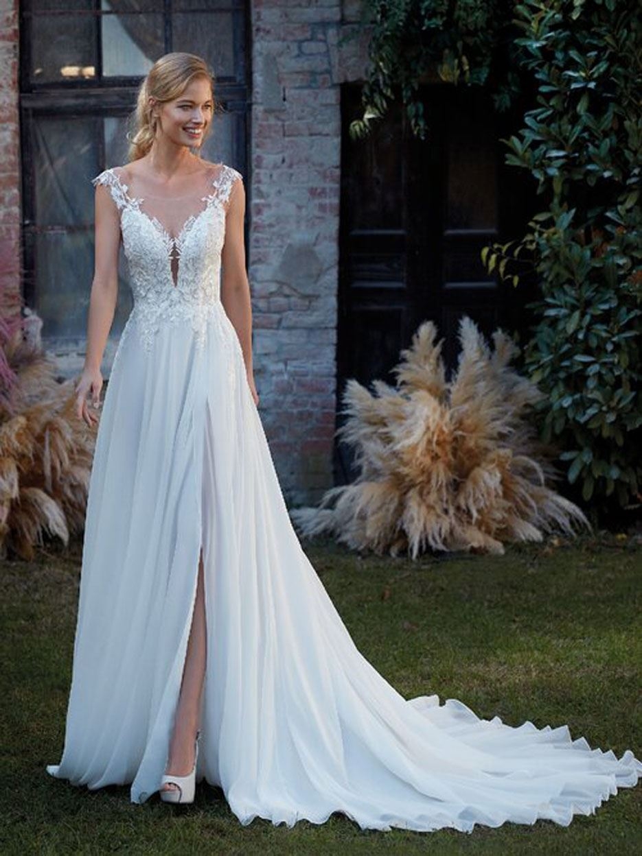 Beach style bridal gown, hot sell wedding gown, custom made bridal gown